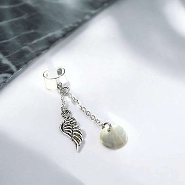 Angel Wing ear cuff, Silver