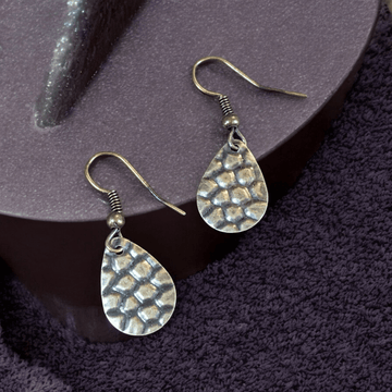 Antique Bronze Crocodile Tears Earrings