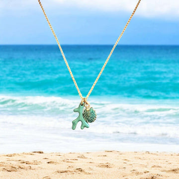 Aqua Blue Coral necklace, 18- 24 inch