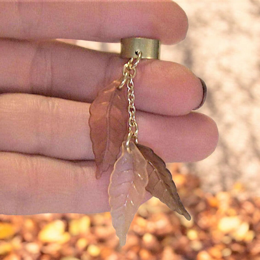 Autumn Leaves Ear Cuff, Gold