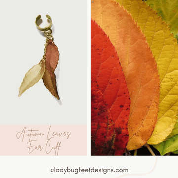 Autumn Leaves Ear Cuff, Gold