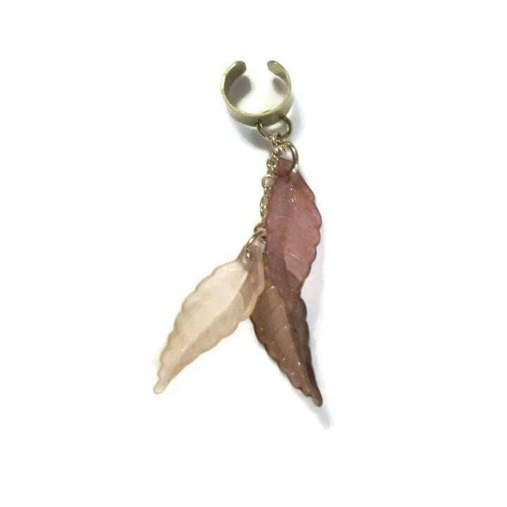 Autumn Leaves Ear Cuff, Gold