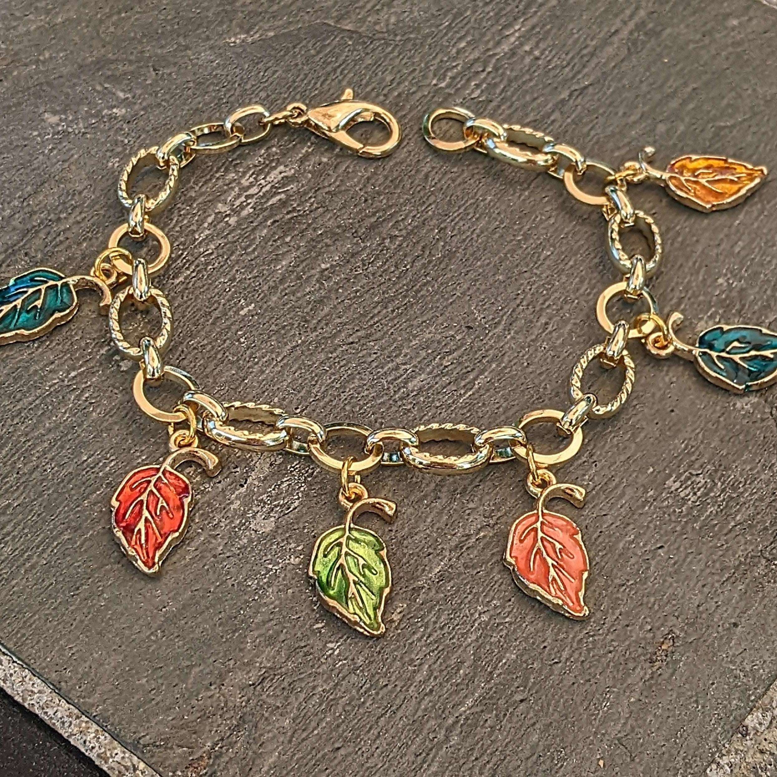 Festive Autumn Leaves Charm Bracelet Tutorial | How Was Your Day?