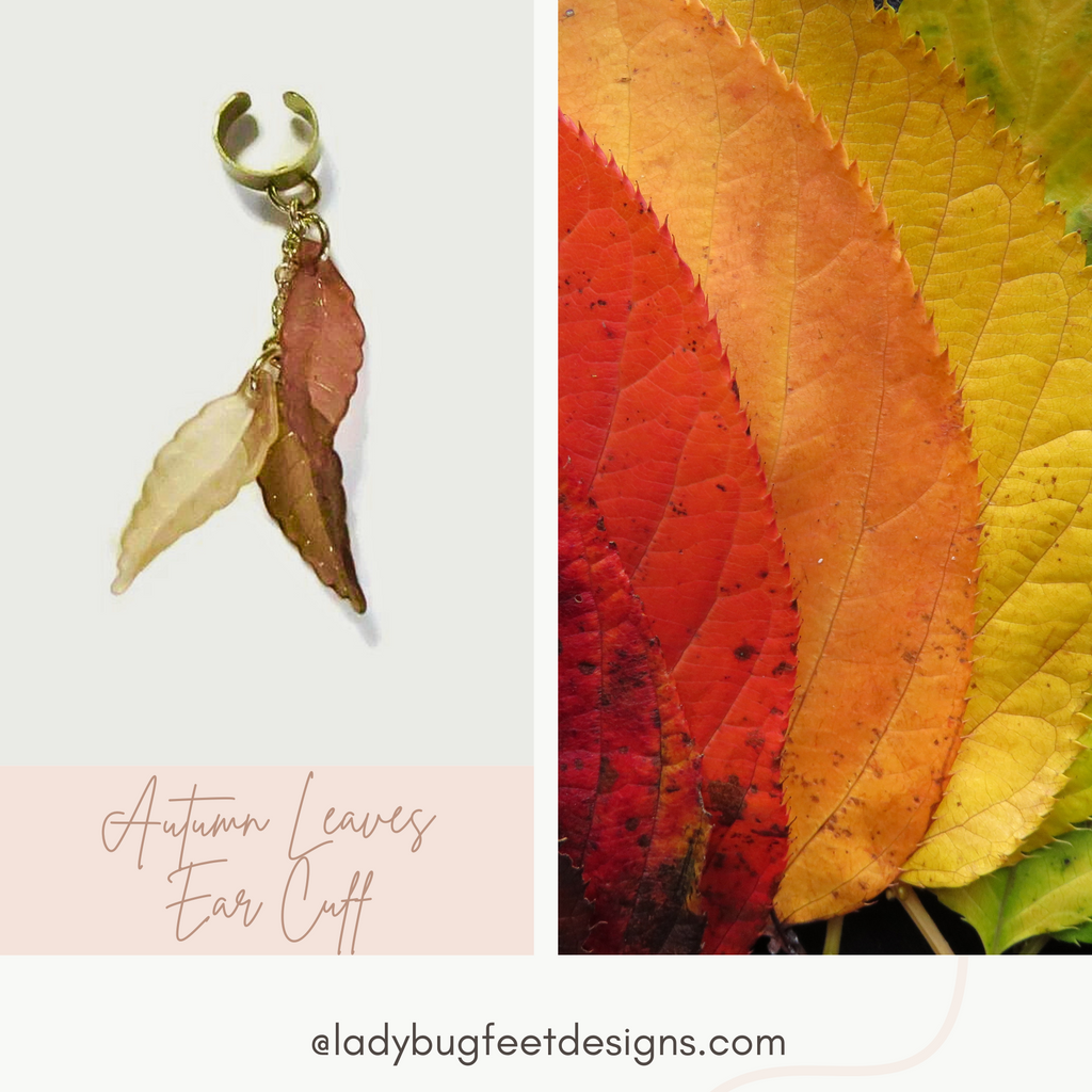 Autumn Leaves Ear Cuff, Gold