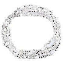 Beaded Stretch Cord Anklet-Clear Breeze