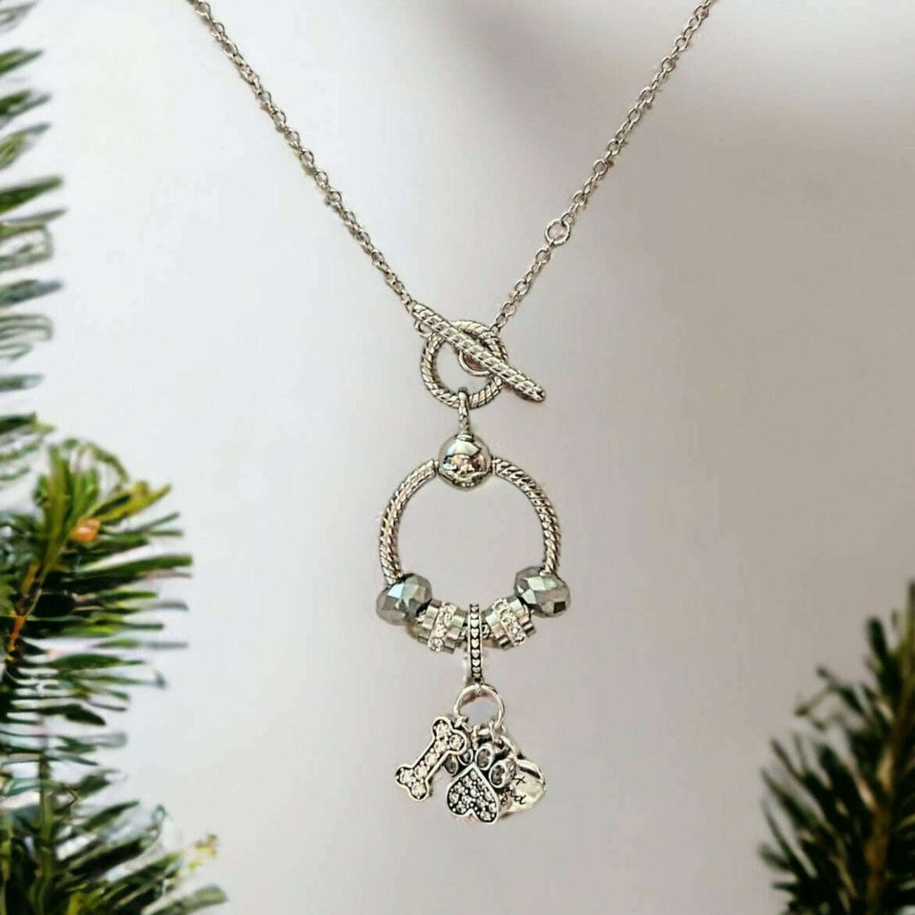 Best Friend Sterling Silver Toggle Charm Necklace, 20 inches