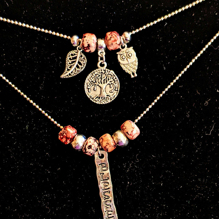 Blessed Boho Layered Necklace, 16-18 inch