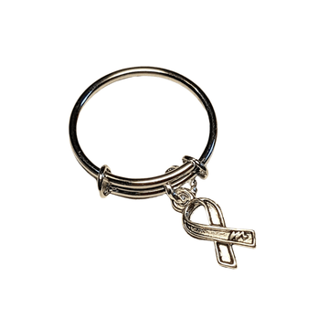 Cancer Awareness Expandable Charm Ring