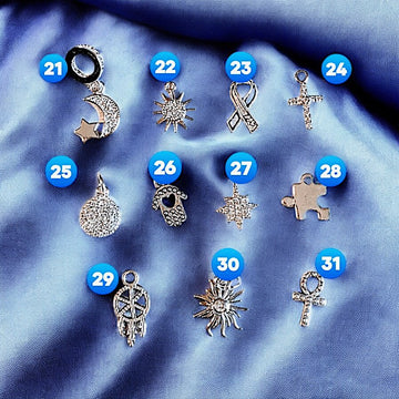 DESIGN YOUR Charm Ring, Adjustable .925 Sterling Silver charm dangle ring