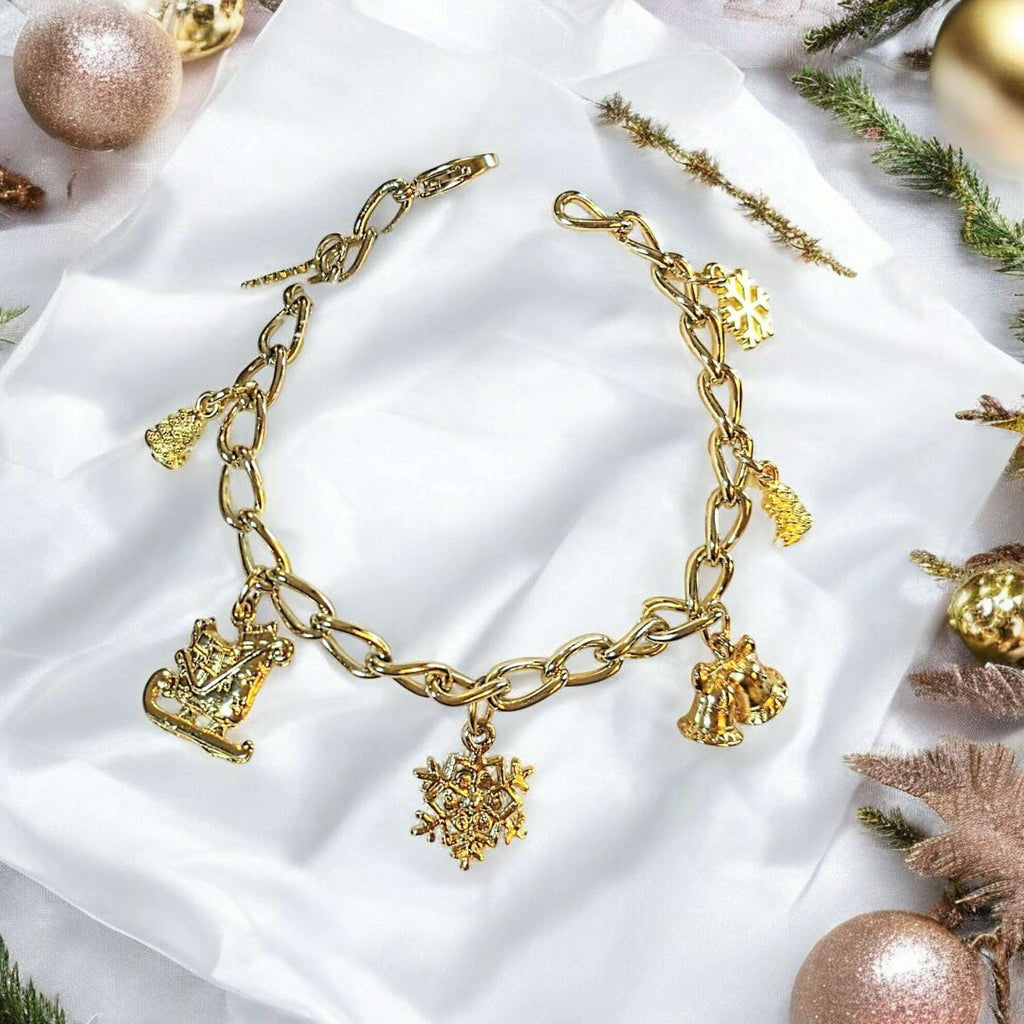 Christmas Gold Charm bracelet 3