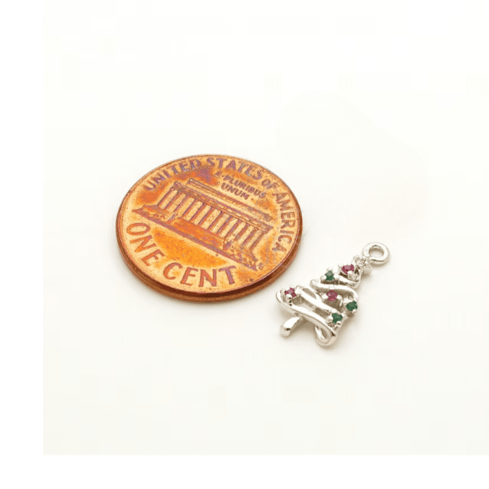 Christmas Tree Charm Dangle Wrap Ring