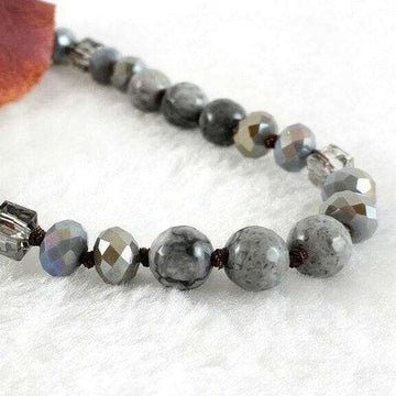 Crazy Lace Agate Semi-Precious Gemstone Necklace with Pendants- 60 inch