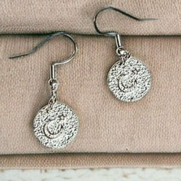 Crescent Moon Star Sterling Silver charm necklace and Earring set