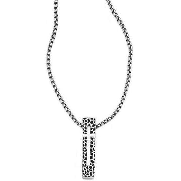 Cross Bar pendant necklace, Men's Stainless Steel necklace, 27 inches
