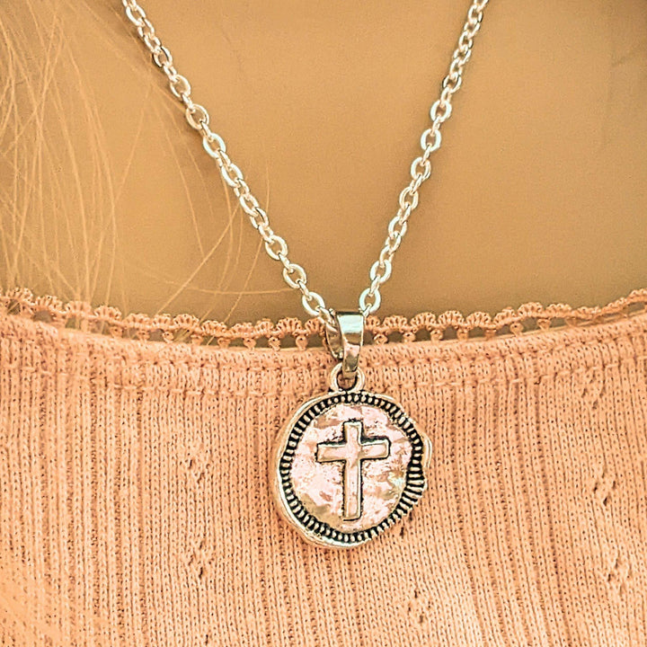 CZ Flower/Dragonfly Cross Layered Necklace Set