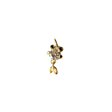 CZ Gold Koi Fish Charm