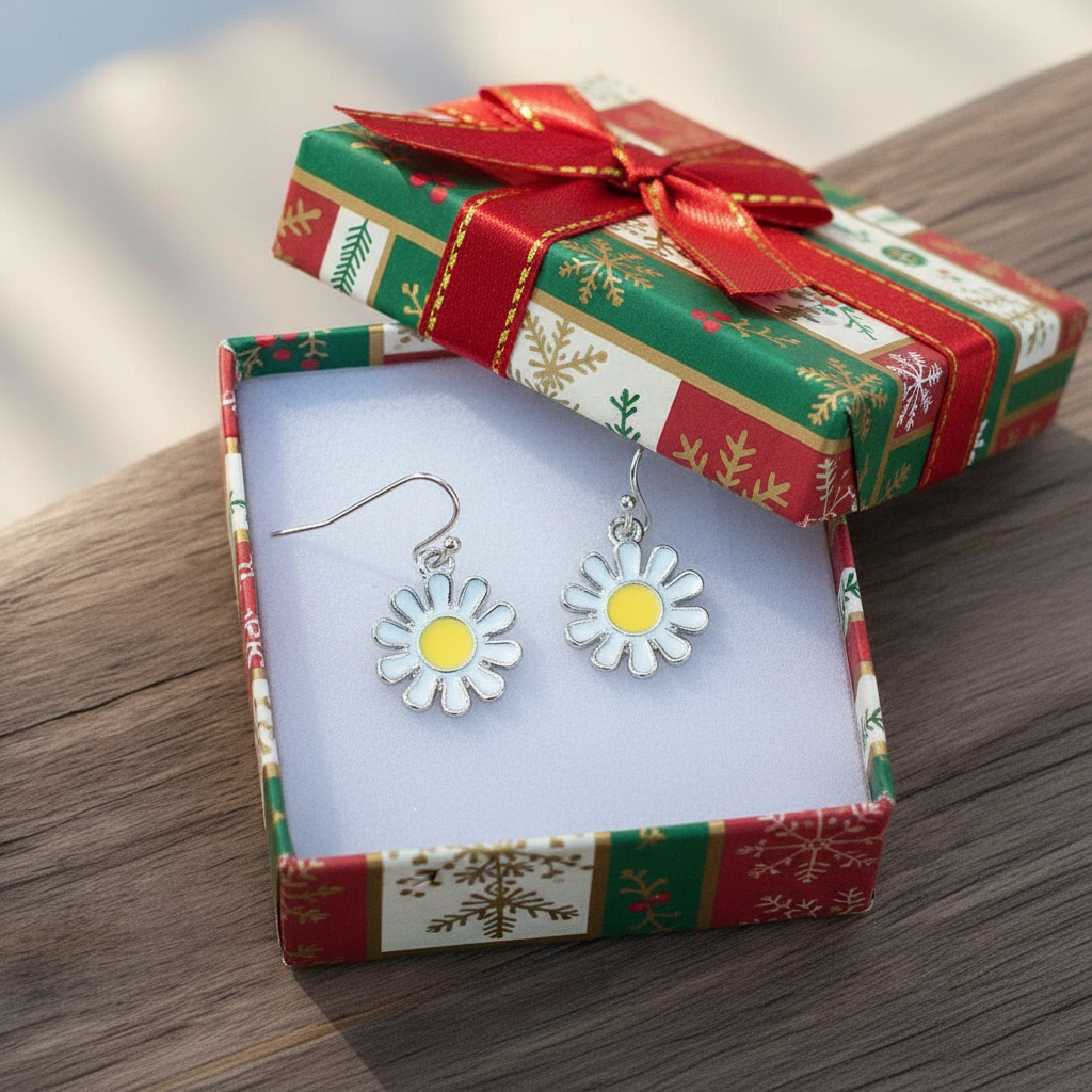 Daisy dangle earrings