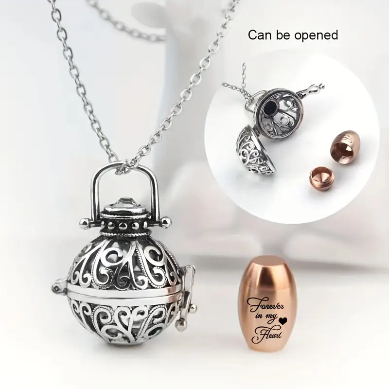 Mini Urn Locket Memory necklace, 22 inch, Unisex