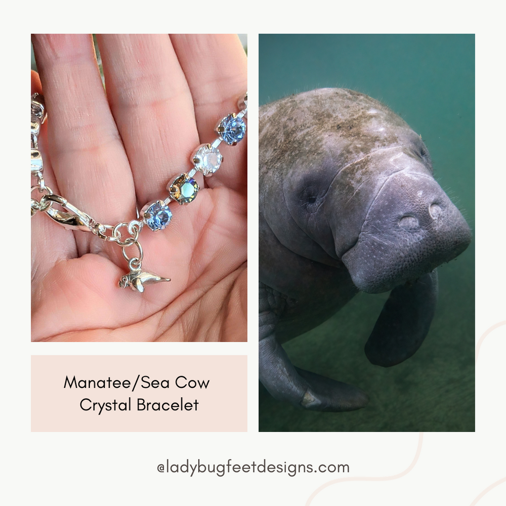 Manatee/Sea Cow Crystal Bracelet