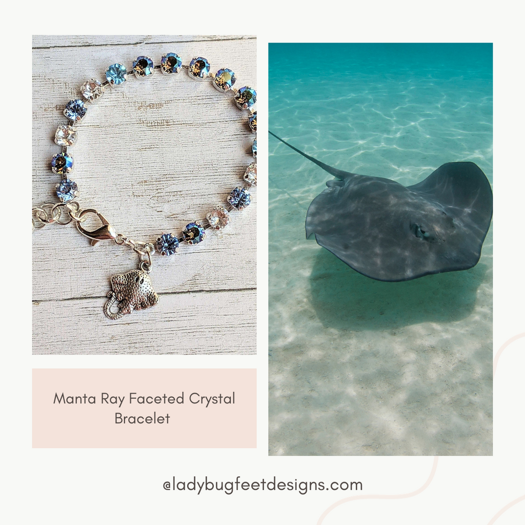 Manta Ray Faceted Crystal Bracelet