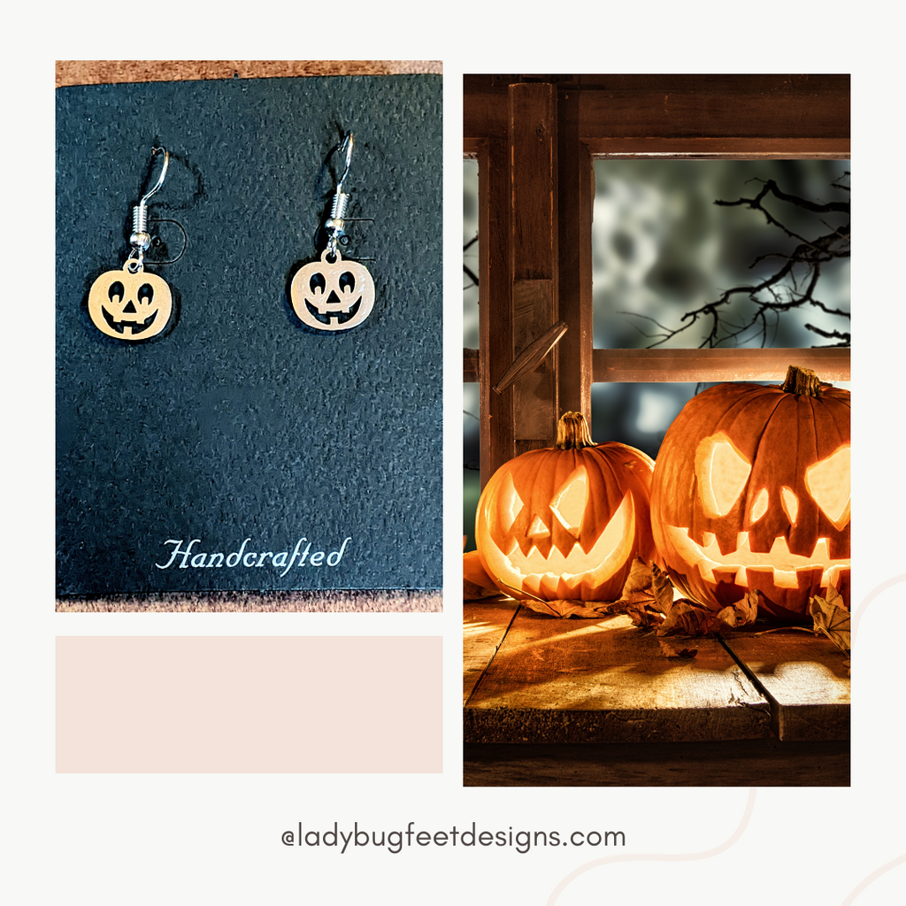 Jack-O-Lantern Halloween Earrings