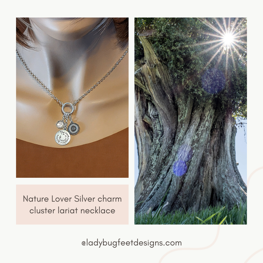 Nature Lover Silver Charm Keeper Necklace - 18-24 inch