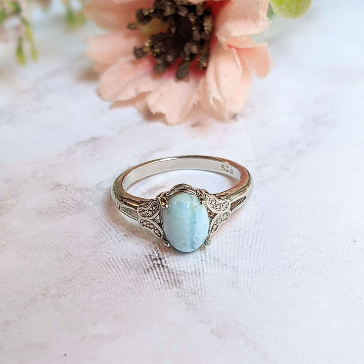 Dominican Larimar Ring - Size 6