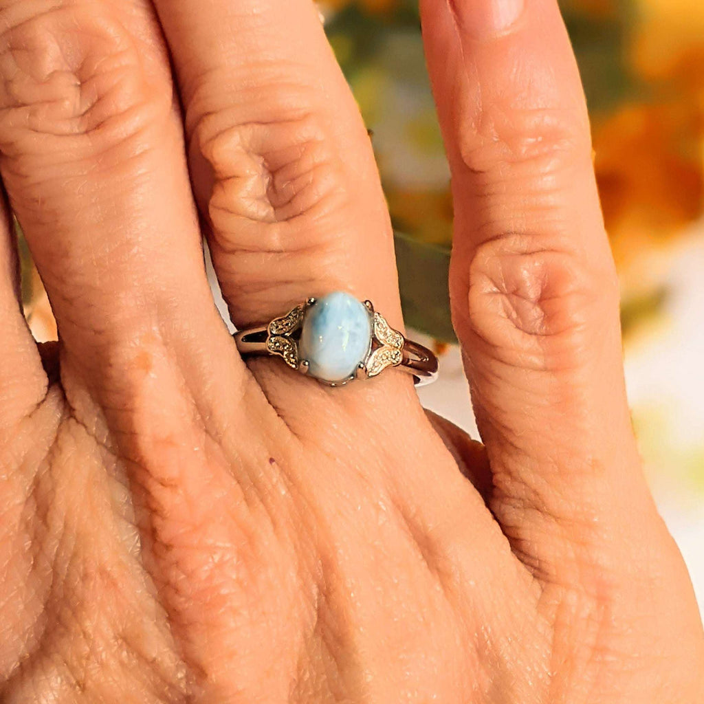 Dominican Larimar Ring - Size 6