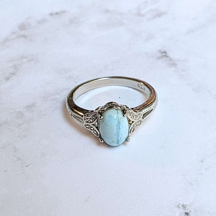Dominican Larimar Ring - Size 6