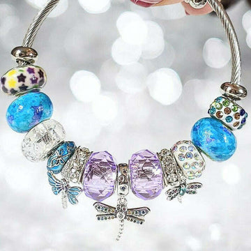 Dragonfly Euro Cuff Wrap Bracelet