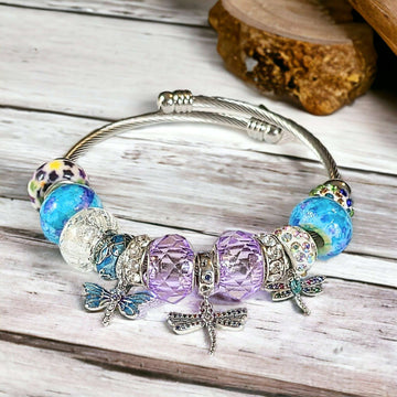 Dragonfly Euro Cuff Wrap Bracelet