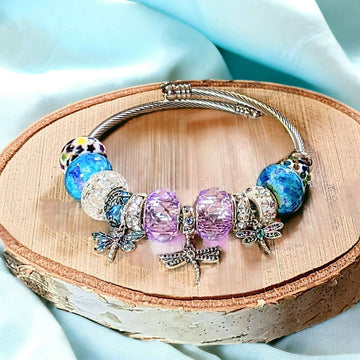 Dragonfly Euro Cuff Wrap Bracelet