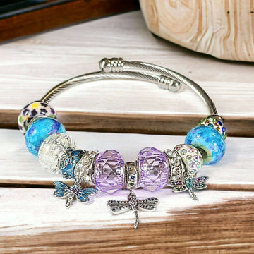 Dragonfly Euro Cuff Wrap Bracelet