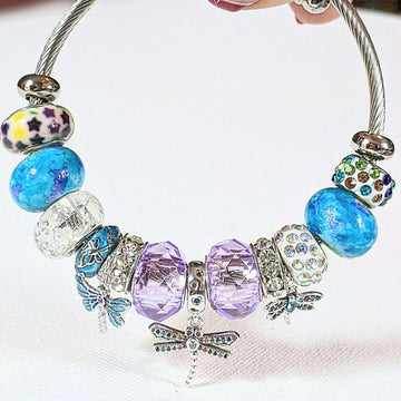 Dragonfly Euro Cuff Wrap Bracelet