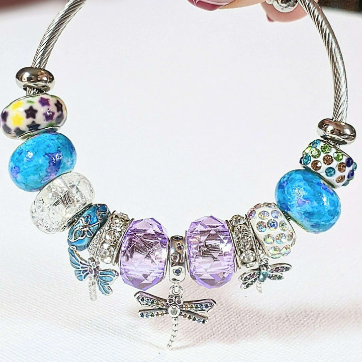 Dragonfly Euro Cuff Wrap Bracelet