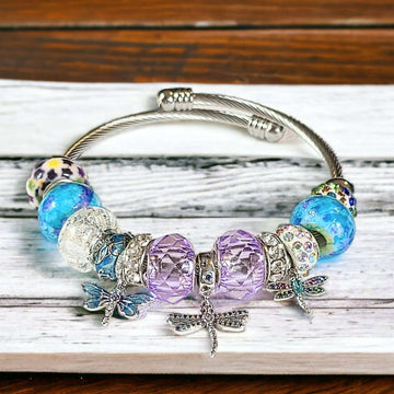 Dragonfly Euro Cuff Wrap Bracelet