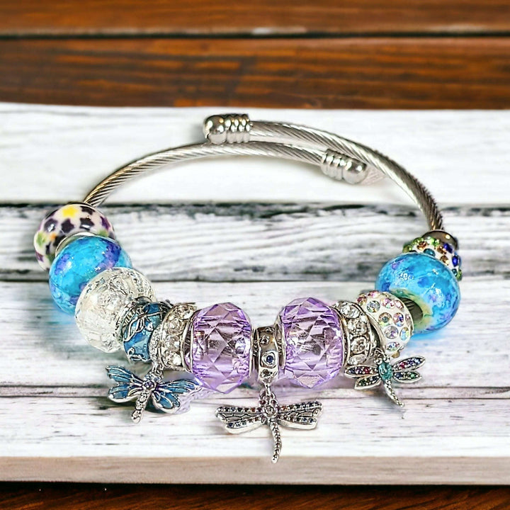 Dragonfly Euro Cuff Wrap Bracelet