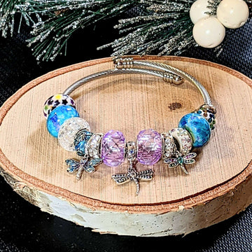 Dragonfly Euro Cuff Wrap Bracelet