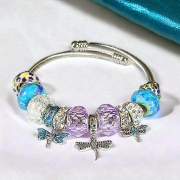 Dragonfly Euro Cuff Wrap Bracelet