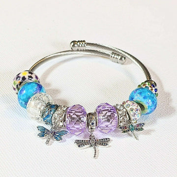 Dragonfly Euro Cuff Wrap Bracelet