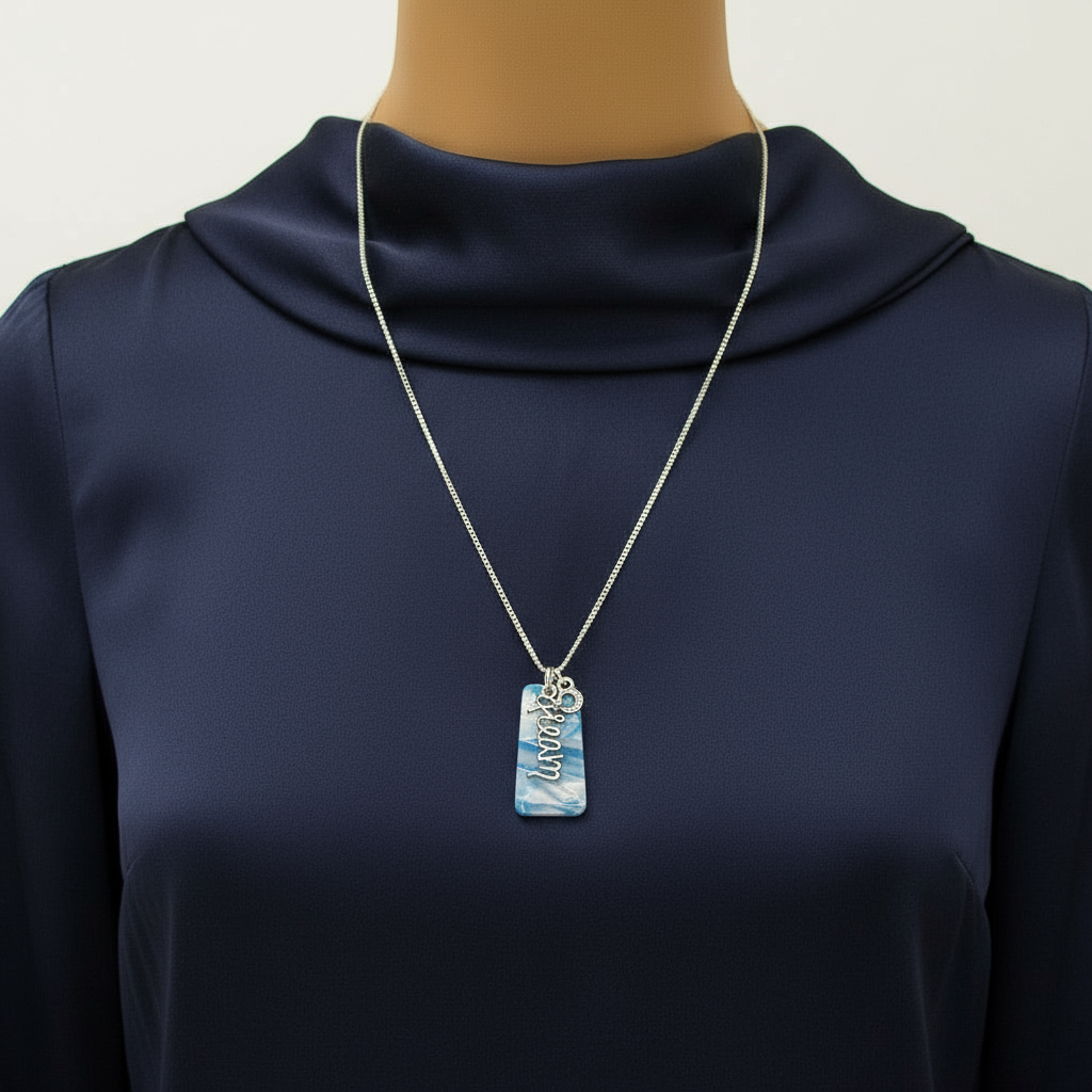 Dream Tag necklace, Sterling Silver - 30 inch