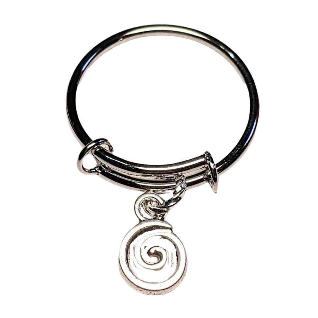 Fancy Swirl Expandable Charm Ring