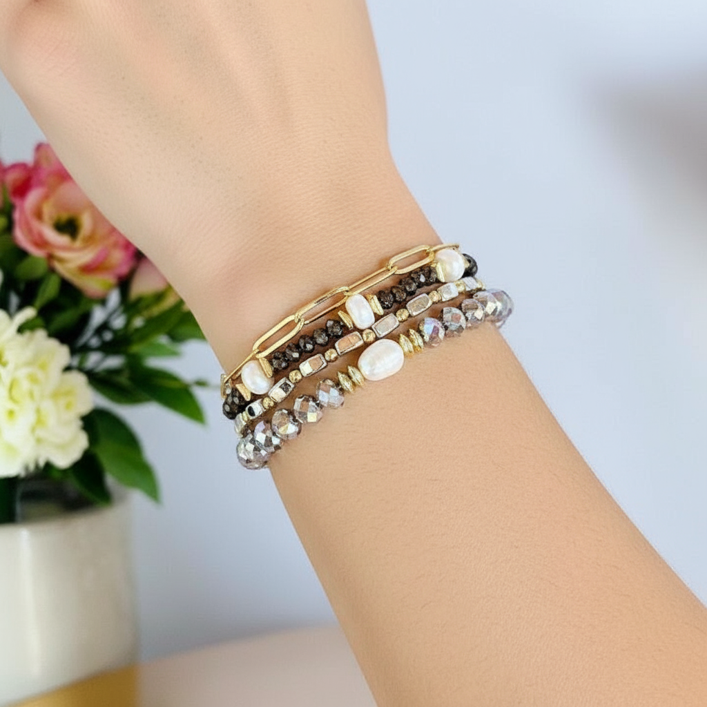 Elegant Energy Crystal Endless wrap bracelet