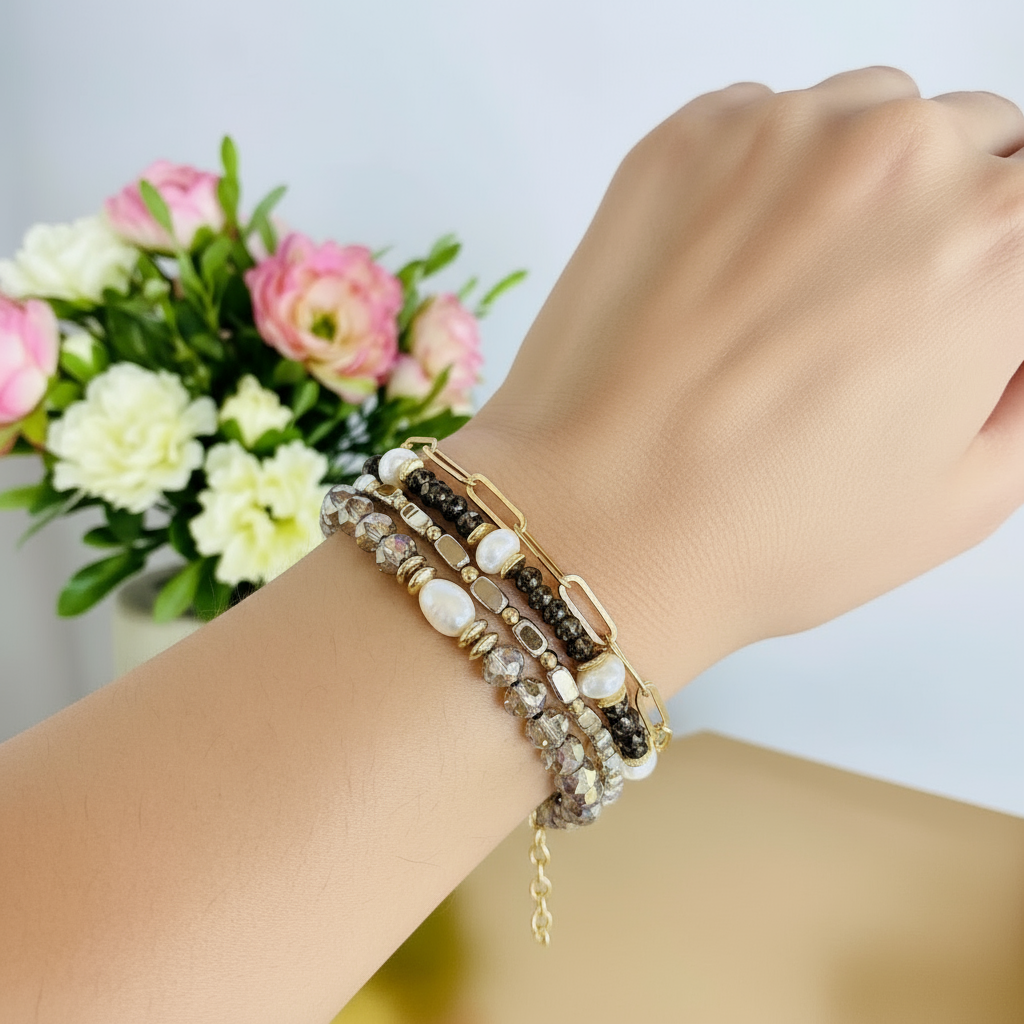 Elegant Energy Crystal Endless wrap bracelet