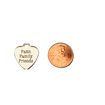 Faith Family Friends Heart Charm