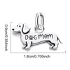 Dog Mom Necklace, 20 inches - Silver