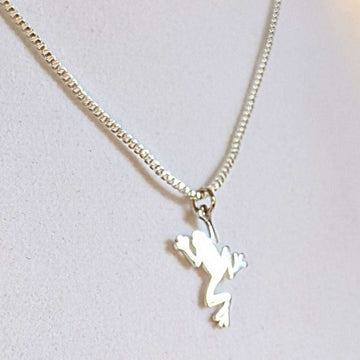 Frog Pendant charm necklace, 22 inch