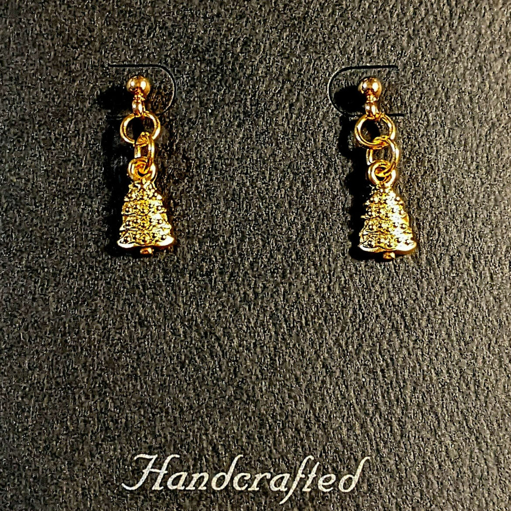 Gold Christmas Tree Post Earrings
