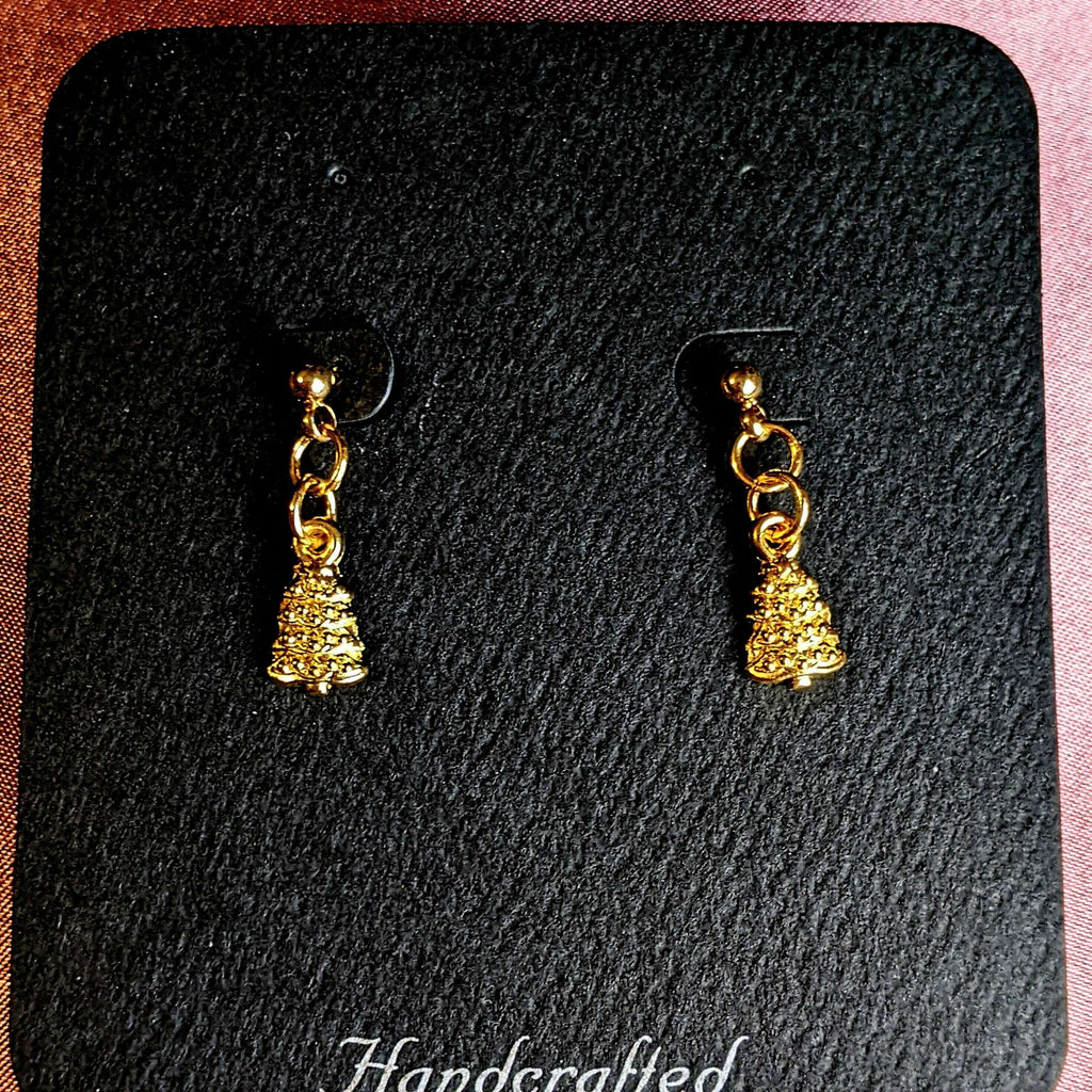 Gold Christmas Tree Post Earrings