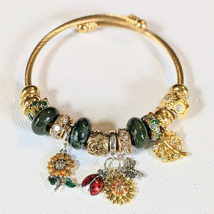 Gold Garden Party Euro Cuff Wrap Bracelet